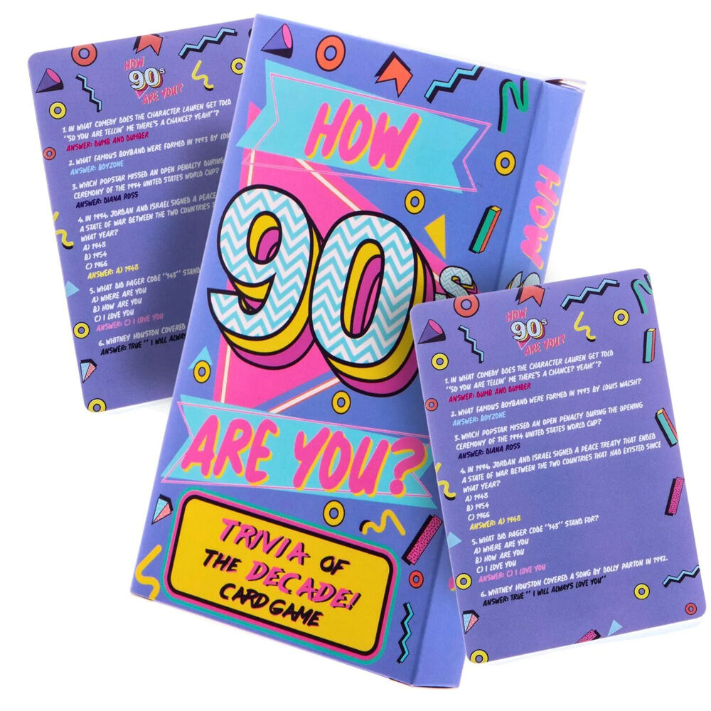 Boxer Gifts How 90's Are You  Trivia Card Game 15x9cm - Purple 4y+