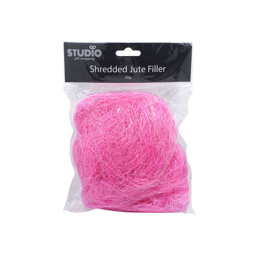 12PK Studio Gift Wrapping 30g Filler/Shredded Jute Pink
