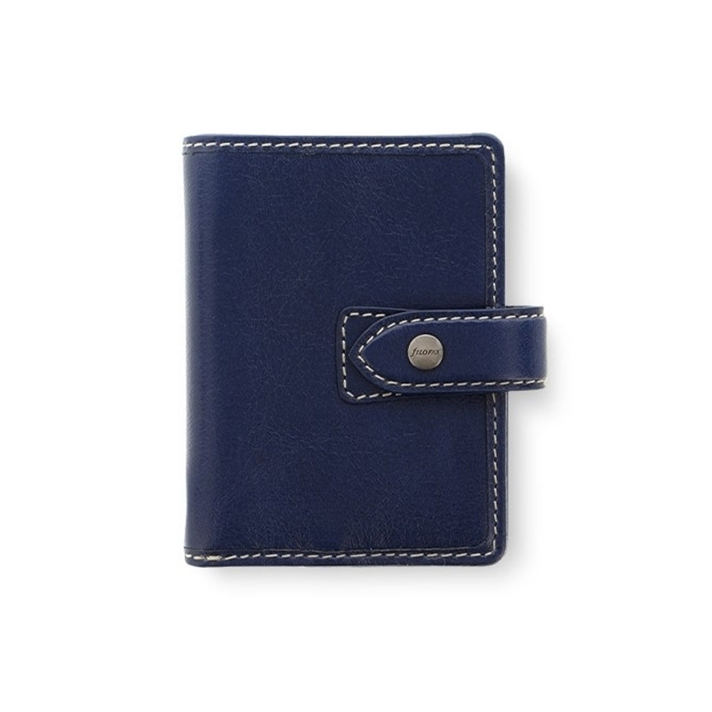 Filofax Malden Mini Personal Organiser Leather Navy 12cm