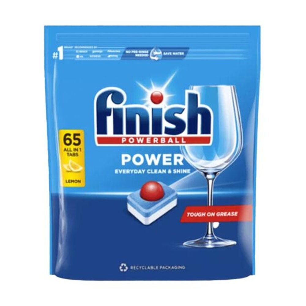 2x 65pc Finish All In 1 Powerball Dishwasher Cleaning Tablets Lemon