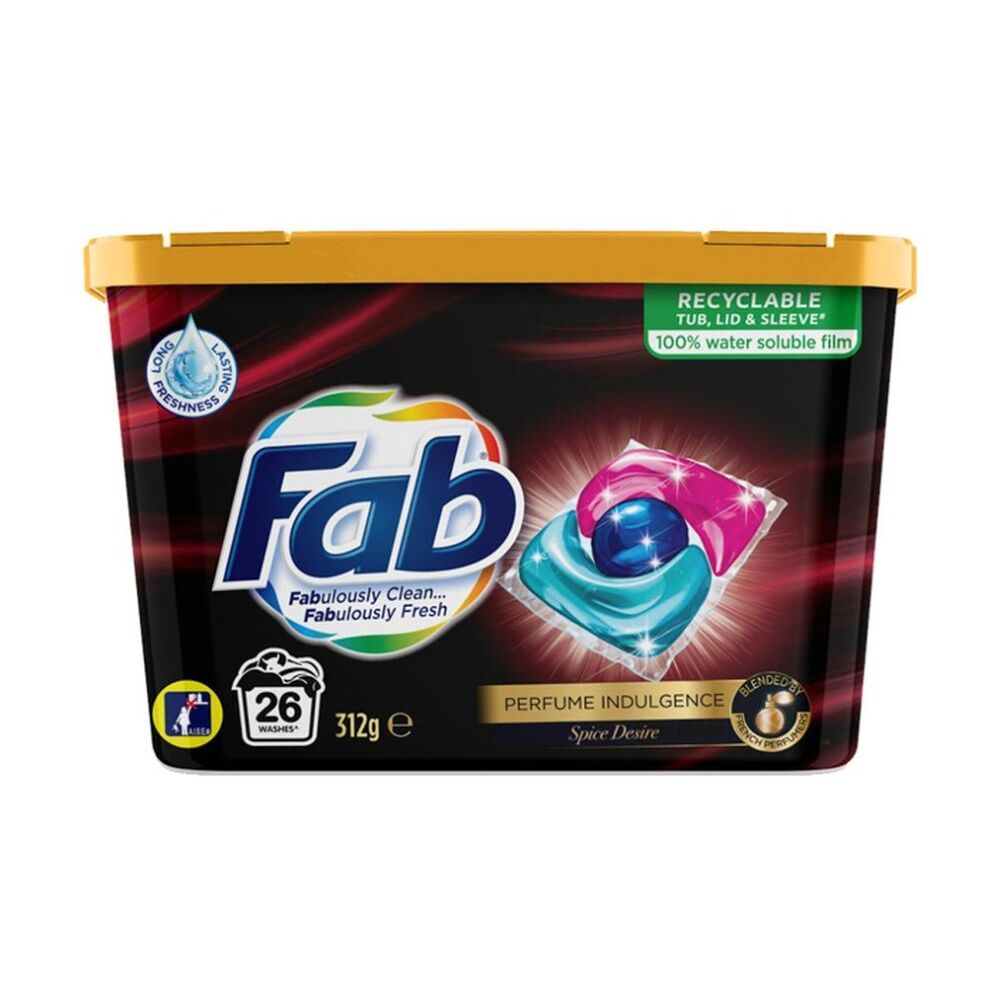 8PK FAB Laundry Clothes Cleaning Pods Spice Desire 26 Washes 312g