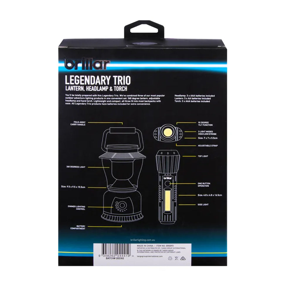 Brillar Legendary Trio Torch  Headlamp Lantern