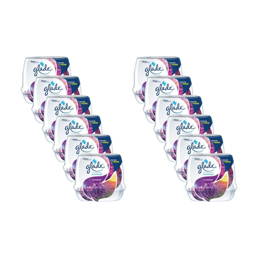 12PK Glade Cone Scented Gel Air Freshener Home Fragrance Lavender 180g