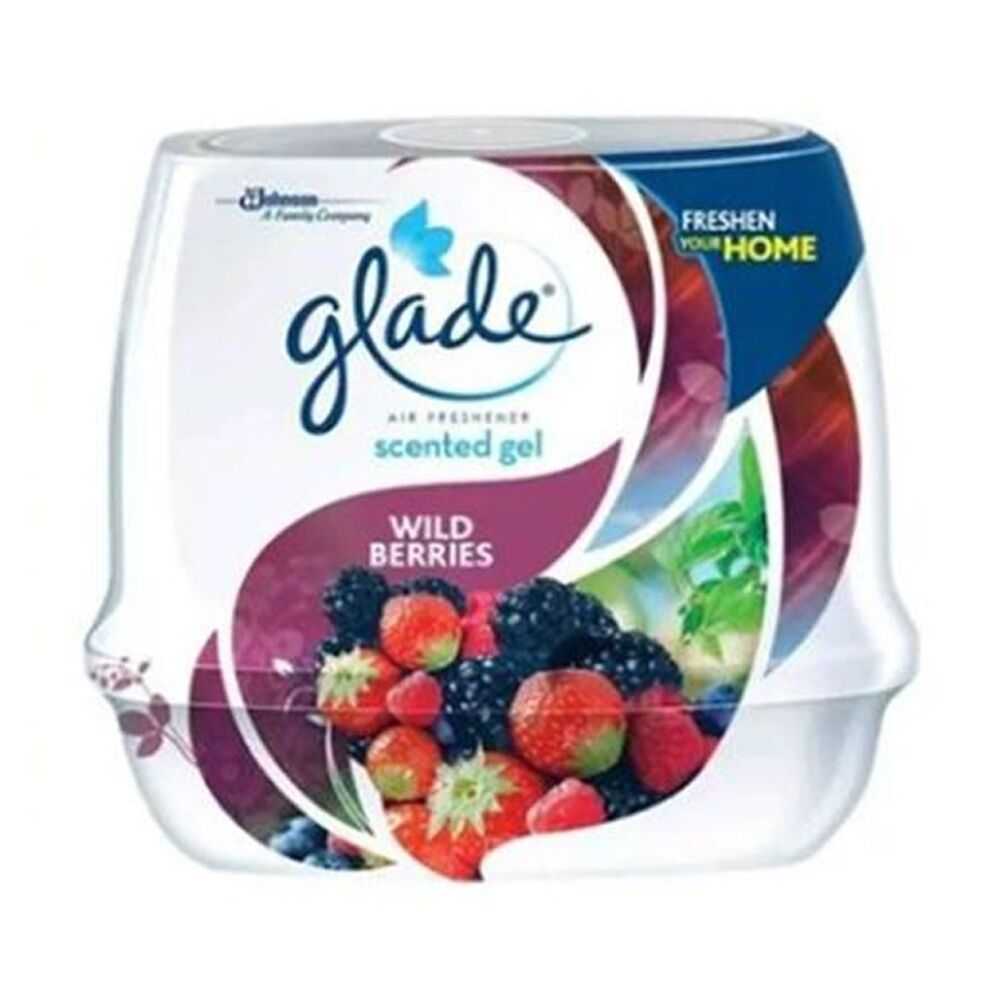 12PK Glade Cone Scented Gel Air Freshener Home Fragrance Wild Berries 180g