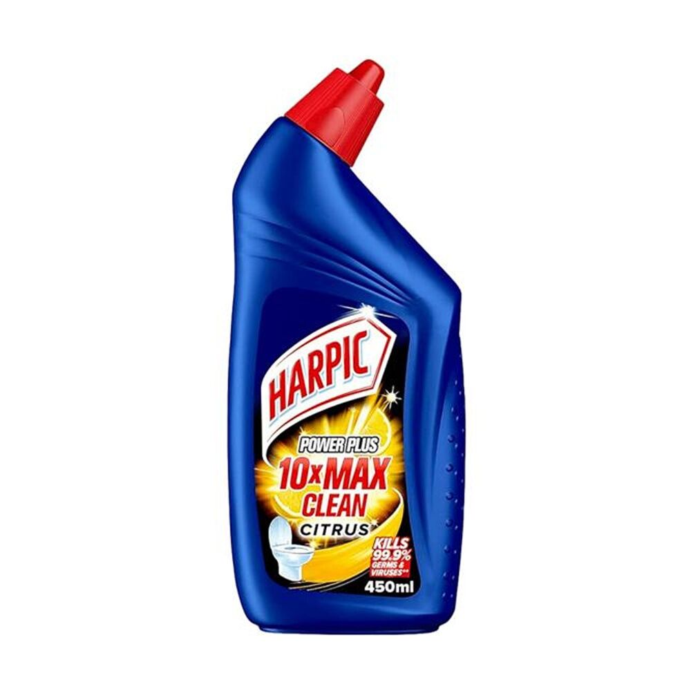 12PK Harpic Liquid Toilet Bowl Disinfectant Cleaner Citrus Scent 450ml