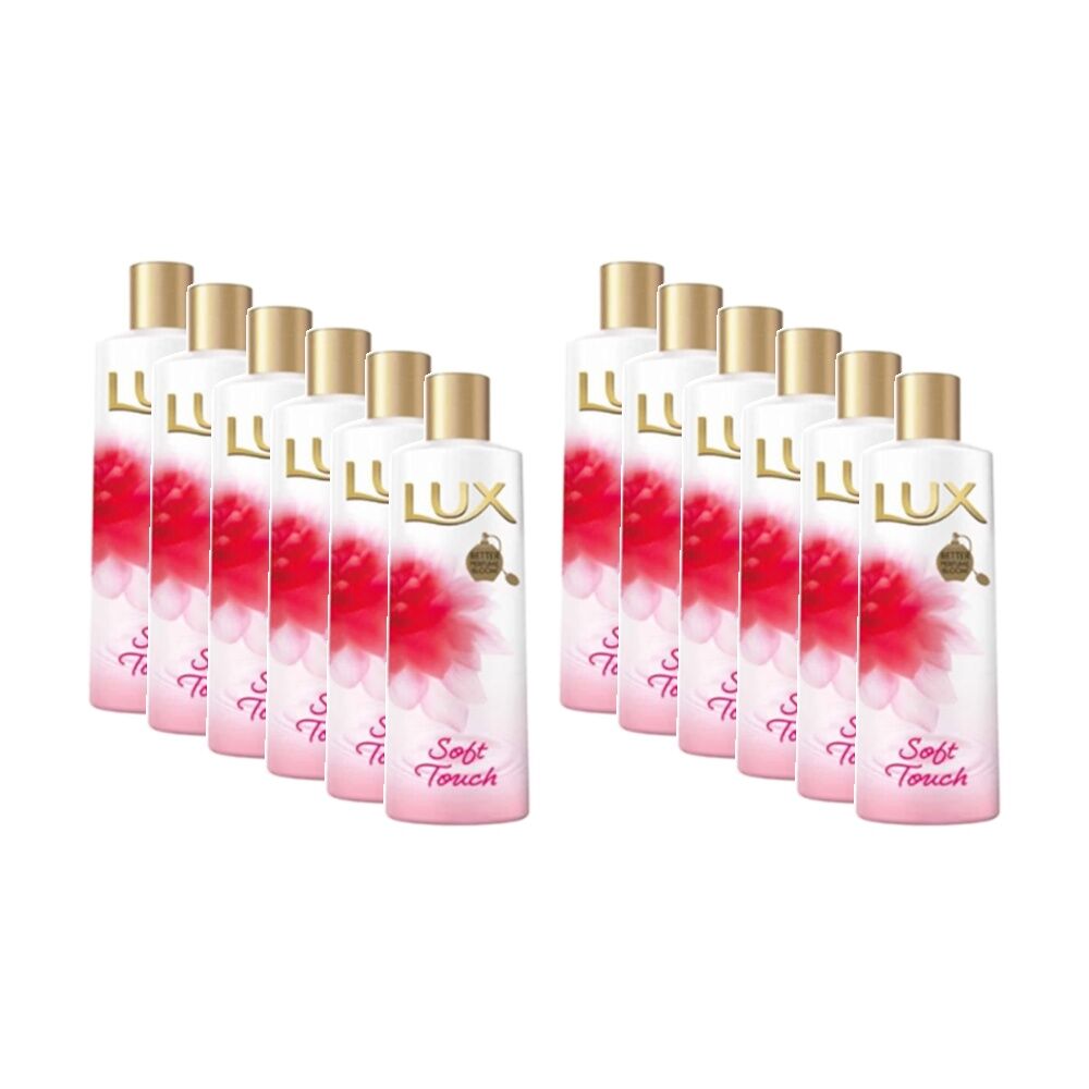 12PK Lux Hydrating Body Wash Lotion Soft Rose Touch 250ml