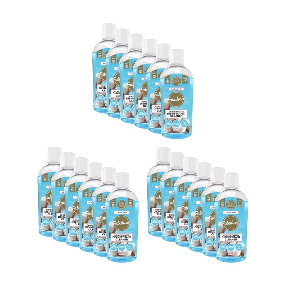 18PK Fabulosa Cotton Fresh Surface Cleaner Disinfectant 220ml Assorted