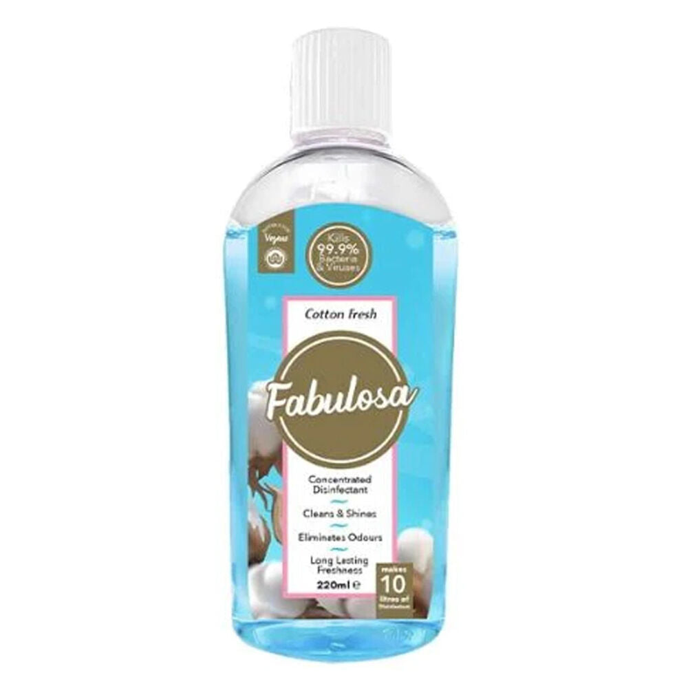18PK Fabulosa Cotton Fresh Surface Cleaner Disinfectant 220ml Assorted