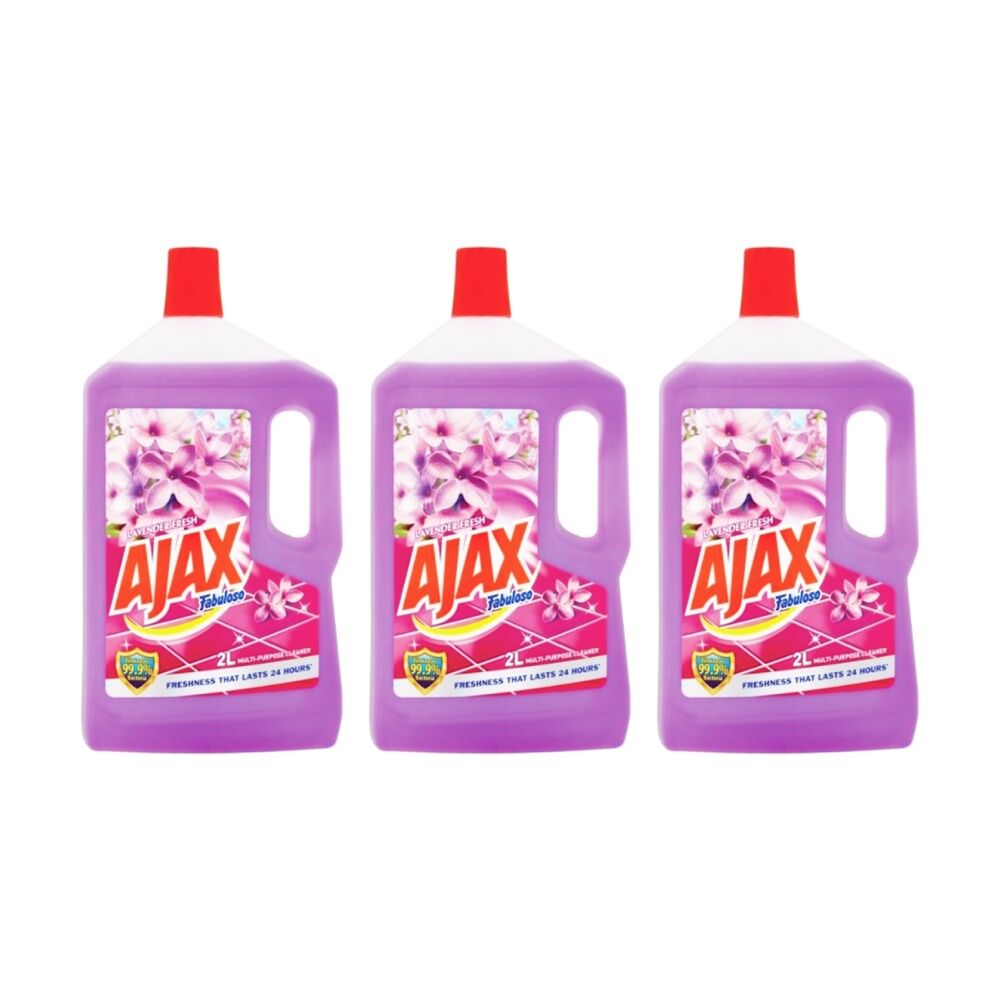3PK Ajax Fresh Scent Anti Bactieral Multi-Purpose Floor Cleaner Lavender 2L