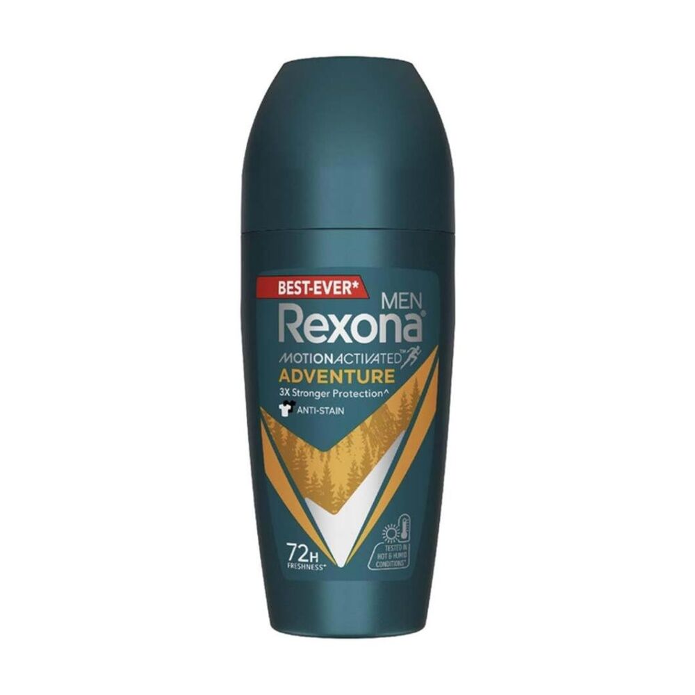 6PK Rexona Men's Antiperspirant Roll On Deodorant Adventure 72Hr Freshness 45ml