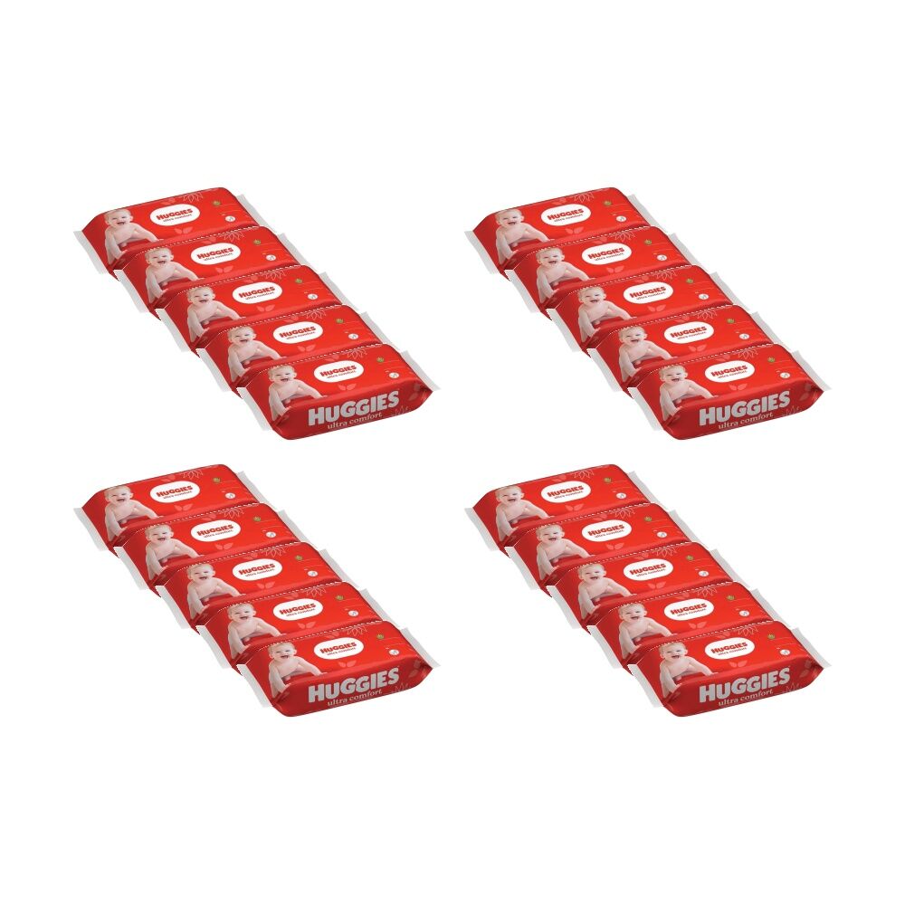 20x 56pc Huggies Ultra Comfort Soft Baby Wipes Travel Pack Sensitive Skin