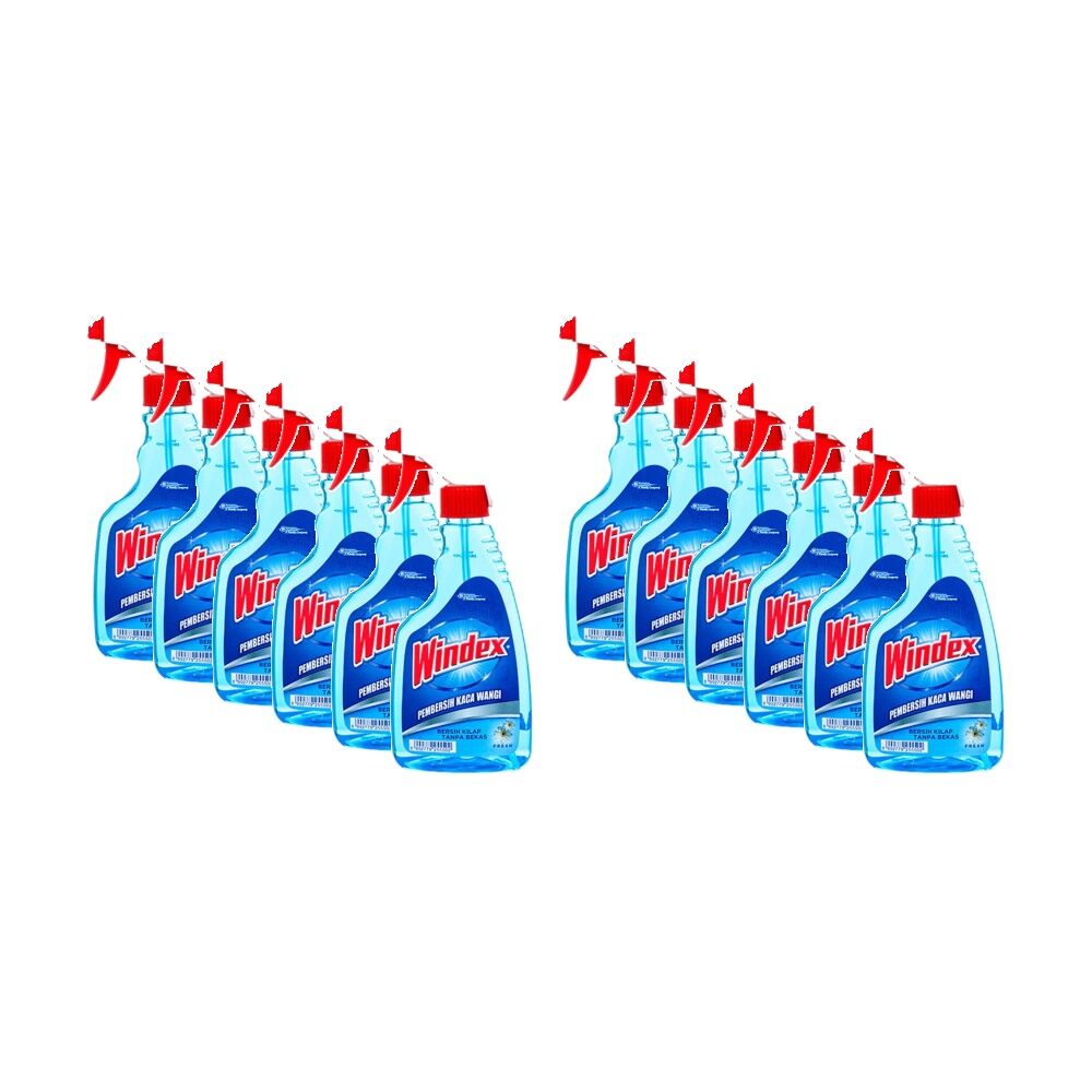 12PK Windex Glass & Window Spray Bottle Cleaner w/ Trigger 500ml