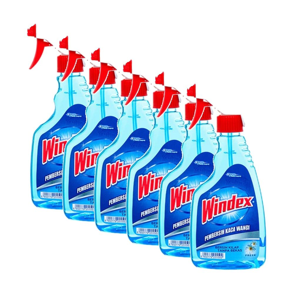 6PK Windex Glass & Window Spray Bottle Cleaner w/ Trigger 500ml