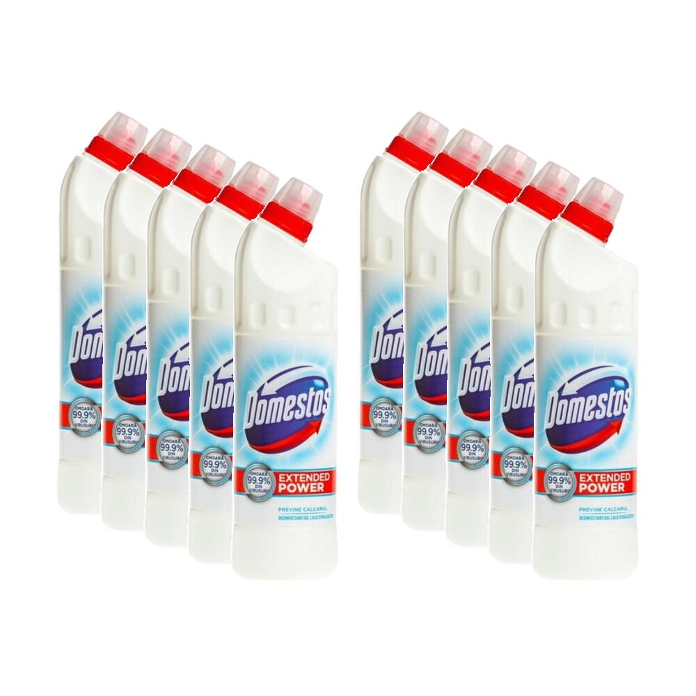 10PK Domestos Laundry Household Disinfectant Cleaner 750ml White