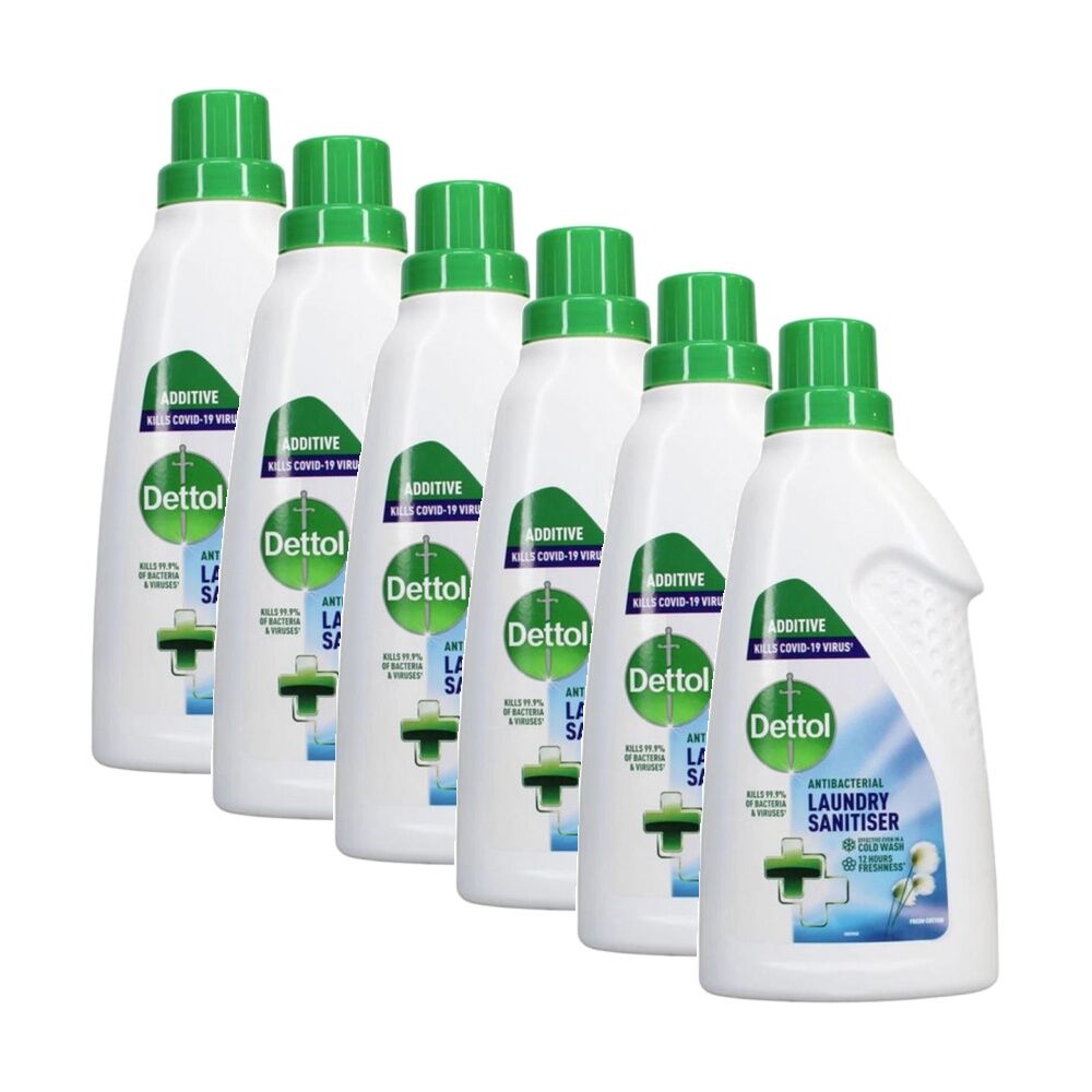 6PK Dettol Antibacterial Laundry Sanitiser Cleaning Detergent 750ml