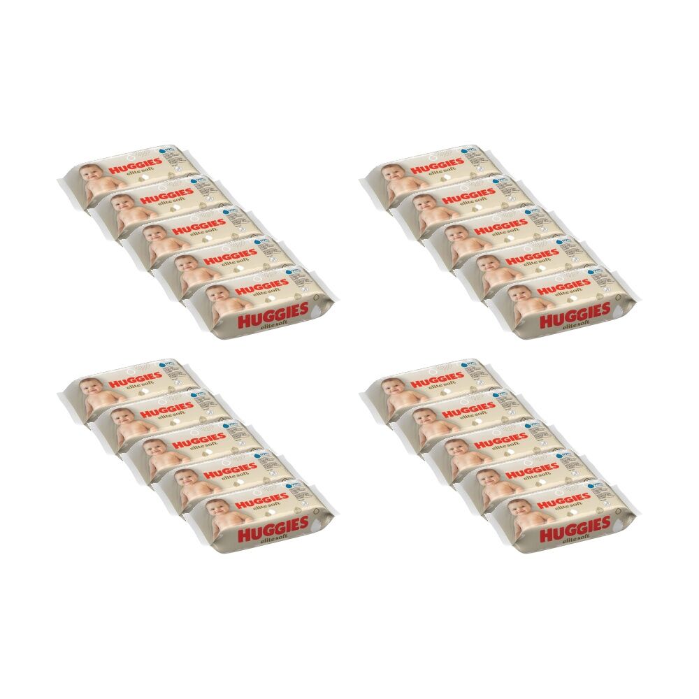 20x 56pc Huggies Elite Soft Baby Wipes Travel Pack Sensitive Skin