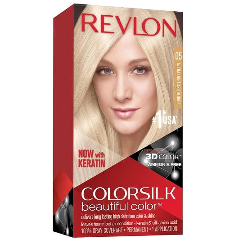 3PK Revlon Long Lasting Colour Hair Dye 05 Ultra Ash Blonde