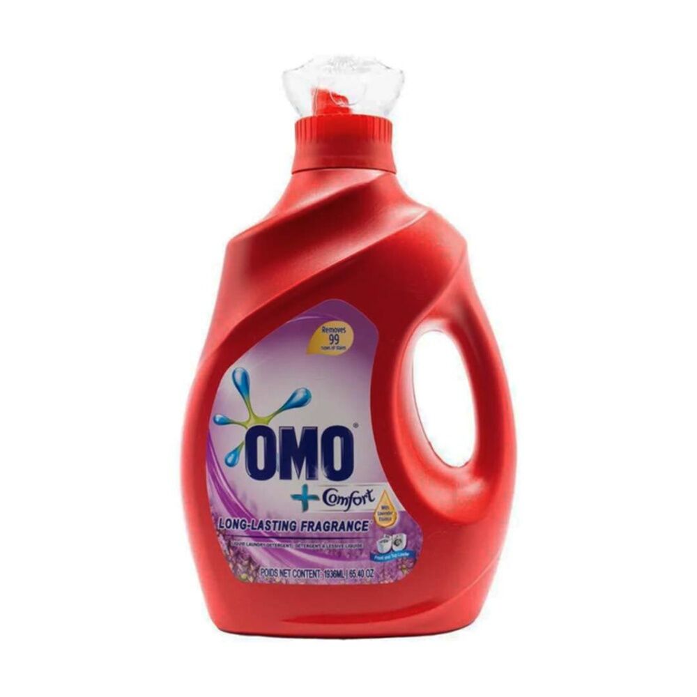 4PK OMO Liquid Laundry Stain Remover Cleaning Detergent Lavender 2L