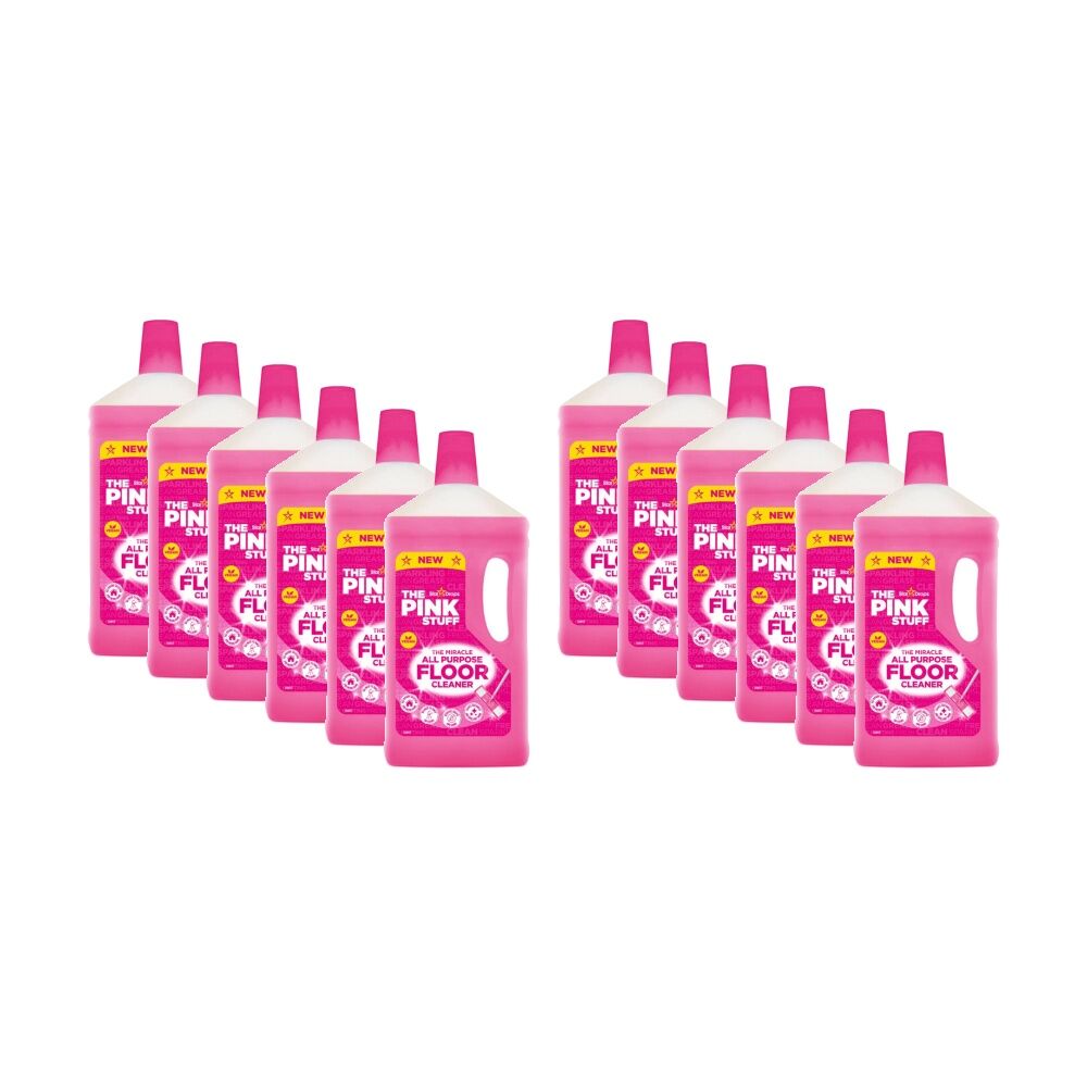 12PK Pink Stuff The Miracle Multi Purpose Floor Cleaner Bottle 1L