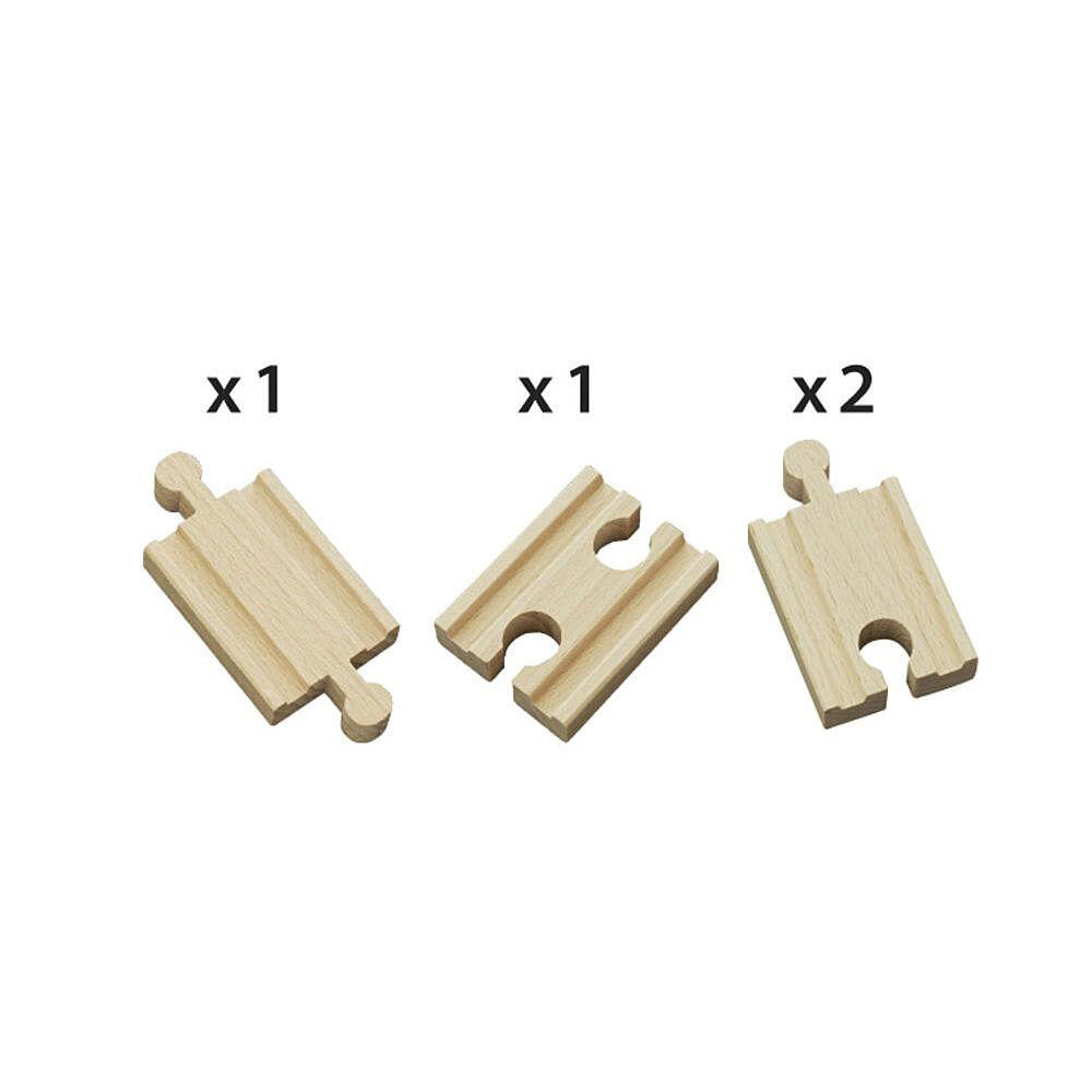 4pc Brio Mini Straight Tracks Kids/Childrens Play Toy 3y+