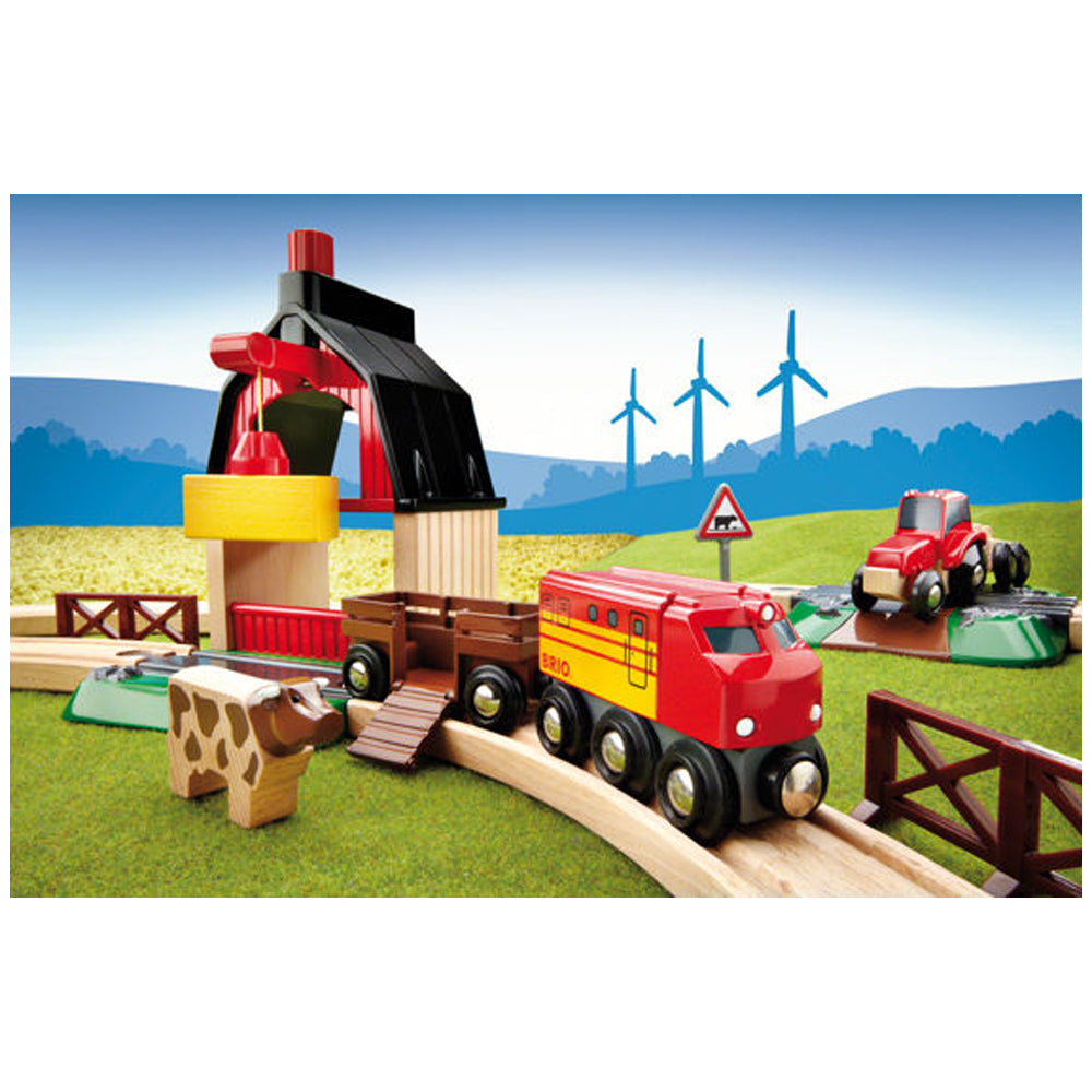 20pc Brio Farm Railway Toy Set 3y+