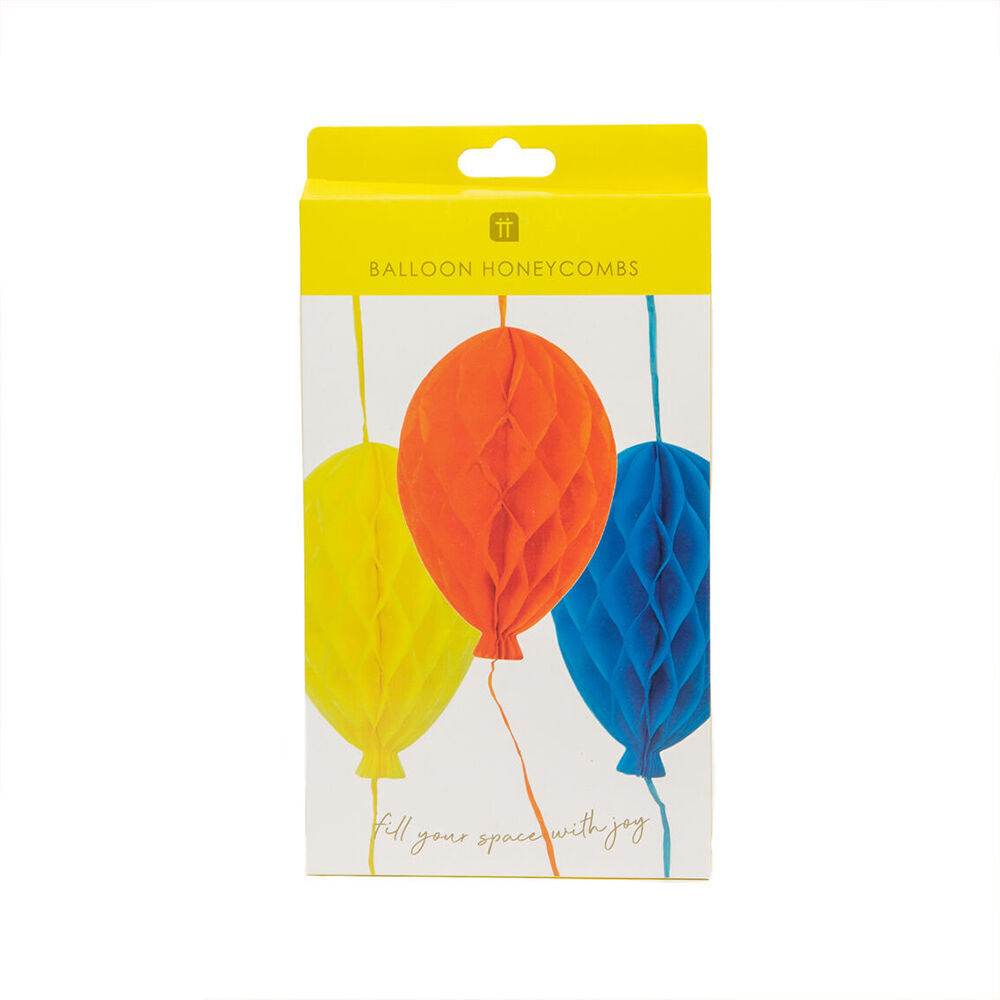 2x 3pc Talking Tables Balloon Honeycombs 26cm Birthday Party Decoration