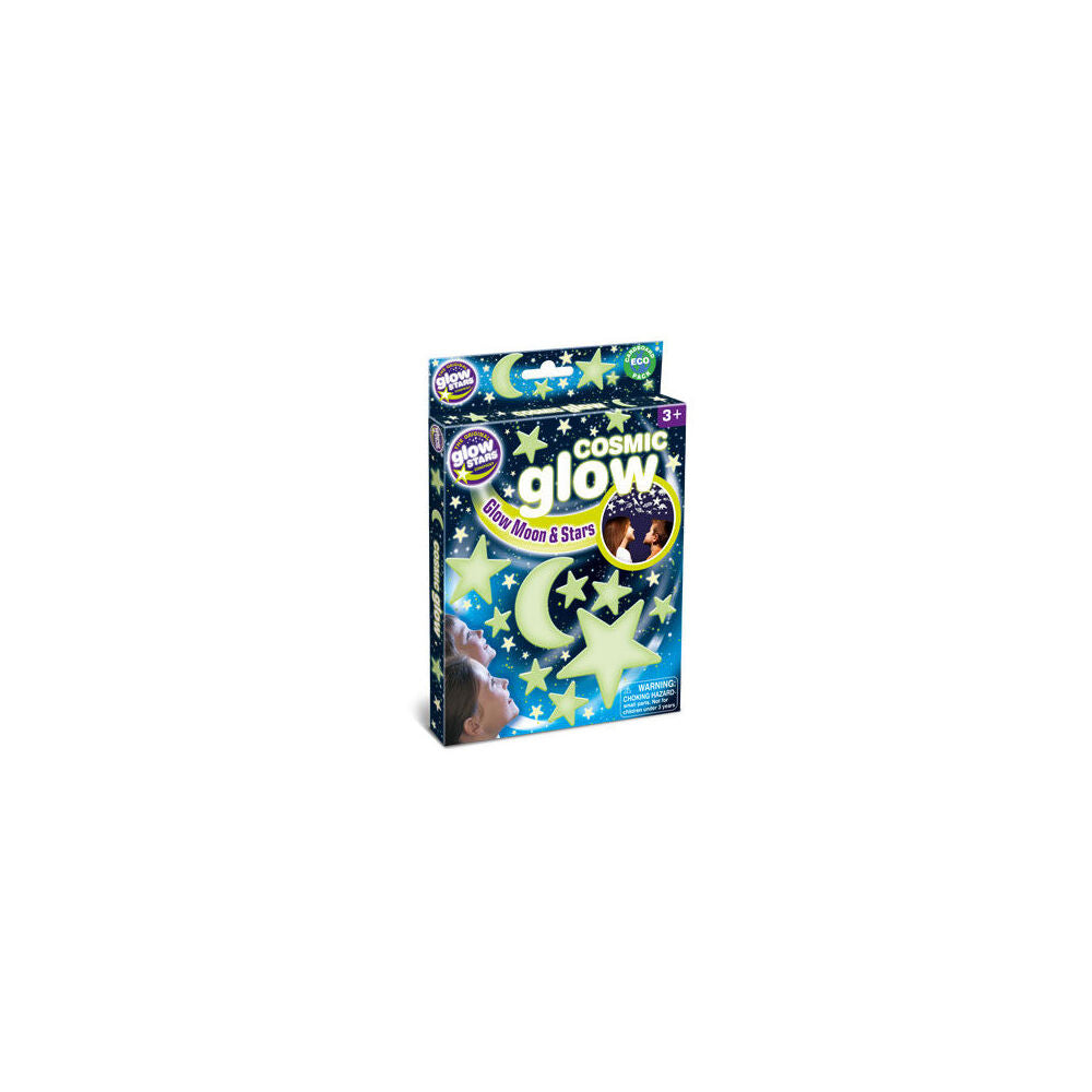 3PK Brainstorm Toys Cosmic Glow In The Dark Moon & Stars Kids 3y+