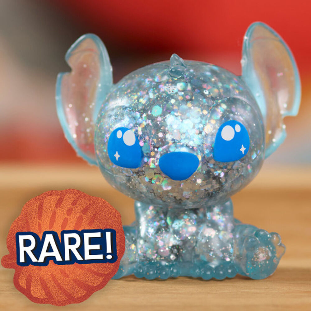 6PK Stitch Squish-A-Stitch Toy Glittery Blind Capsule Collectable Figure 3y+