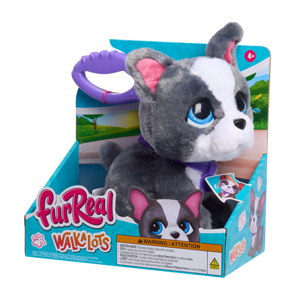 FurReal Walk-A-Lots Toy Interactive Walking Puppy French Bulldog Plush 4y+