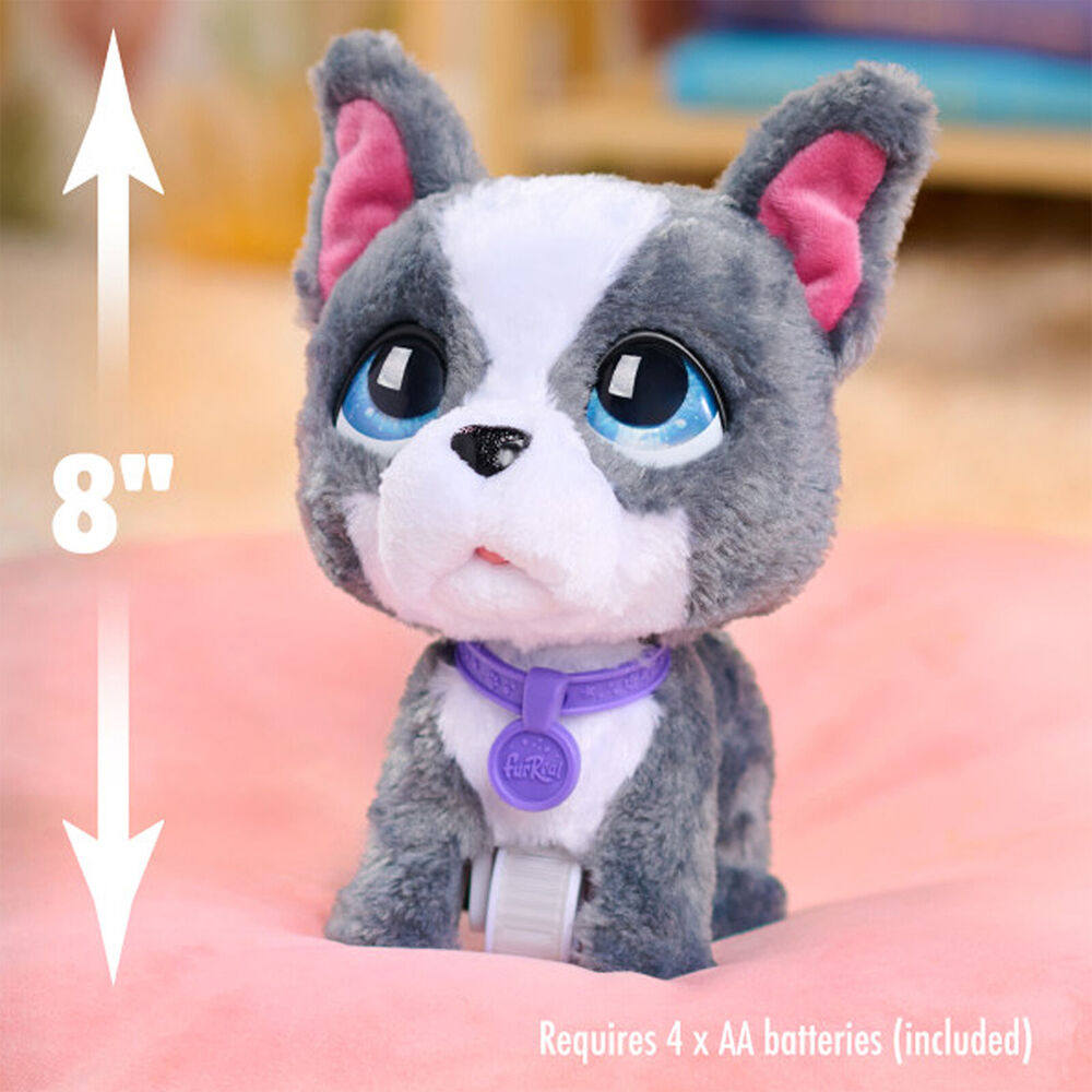 FurReal Walk-A-Lots Toy Interactive Walking Puppy French Bulldog Plush 4y+
