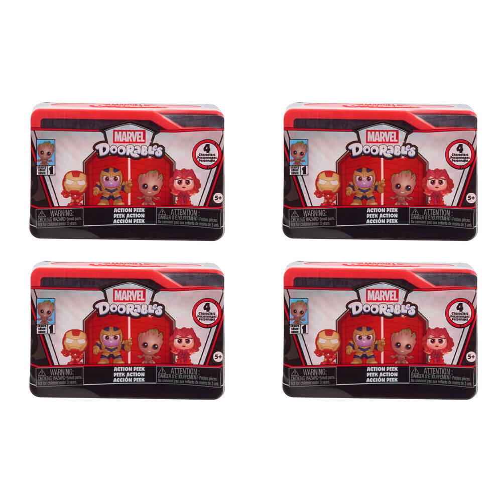 4x 4pc Doorables Marvel Collectable Figures Action Peek Surprise Capsules 5y+