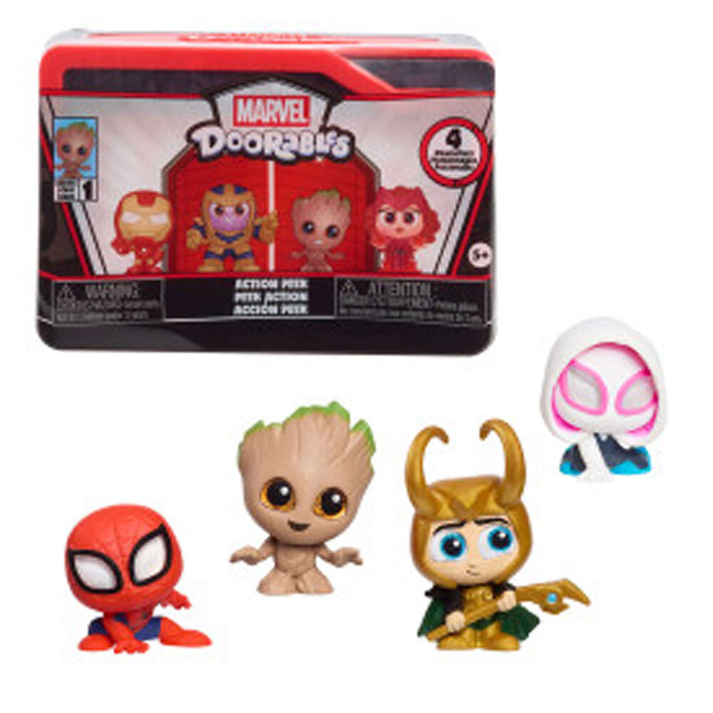 4x 4pc Doorables Marvel Collectable Figures Action Peek Surprise Capsules 5y+