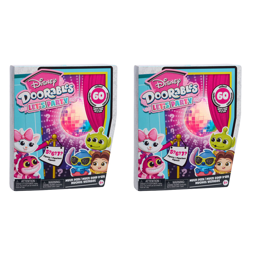 2PK Doorables Disney Multi Peek Blind Box Collectable Figures Pop Up Party Set 5y+