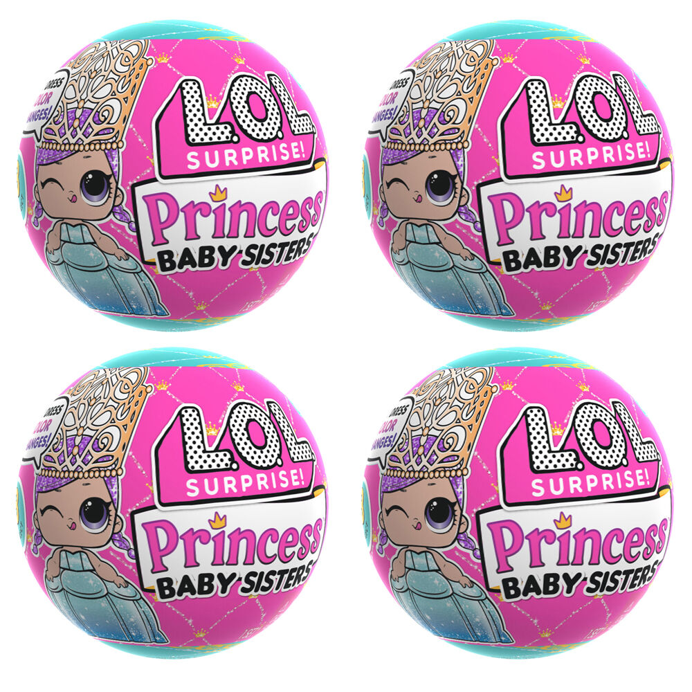 4PK L.O.L Surprise Princess Baby Sister Collectable Figurine/Toy 4y+ Assorted