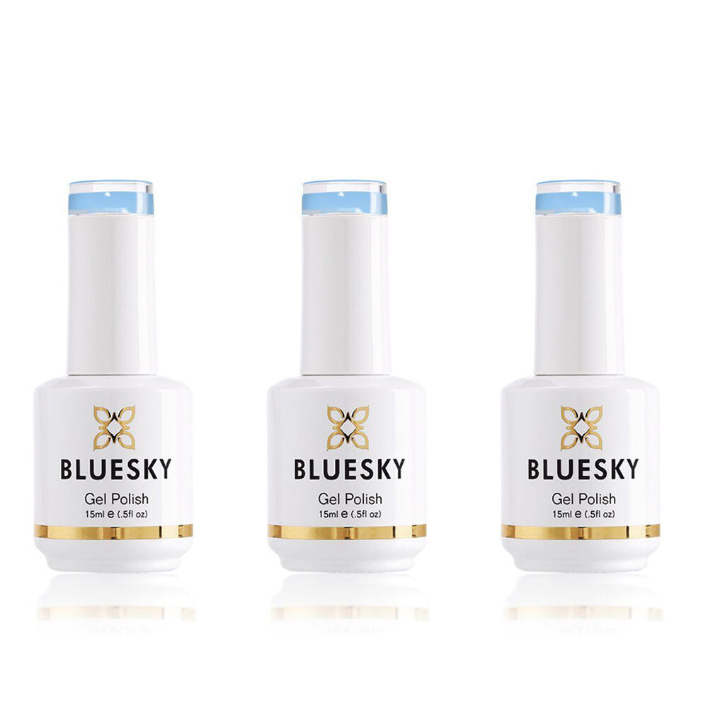 3PK Bluesky Gel Polish Sky Queen Nail Manicure/Pedicure Colour UV LED Lacquer 15ml