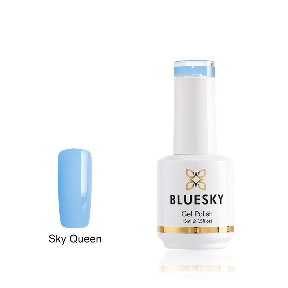 3PK Bluesky Gel Polish Sky Queen Nail Manicure/Pedicure Colour UV LED Lacquer 15ml