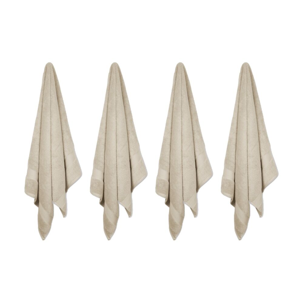 4x Ardor St Regis Collection 80x160cm Bath Towel Sheet Soft Cotton Stone