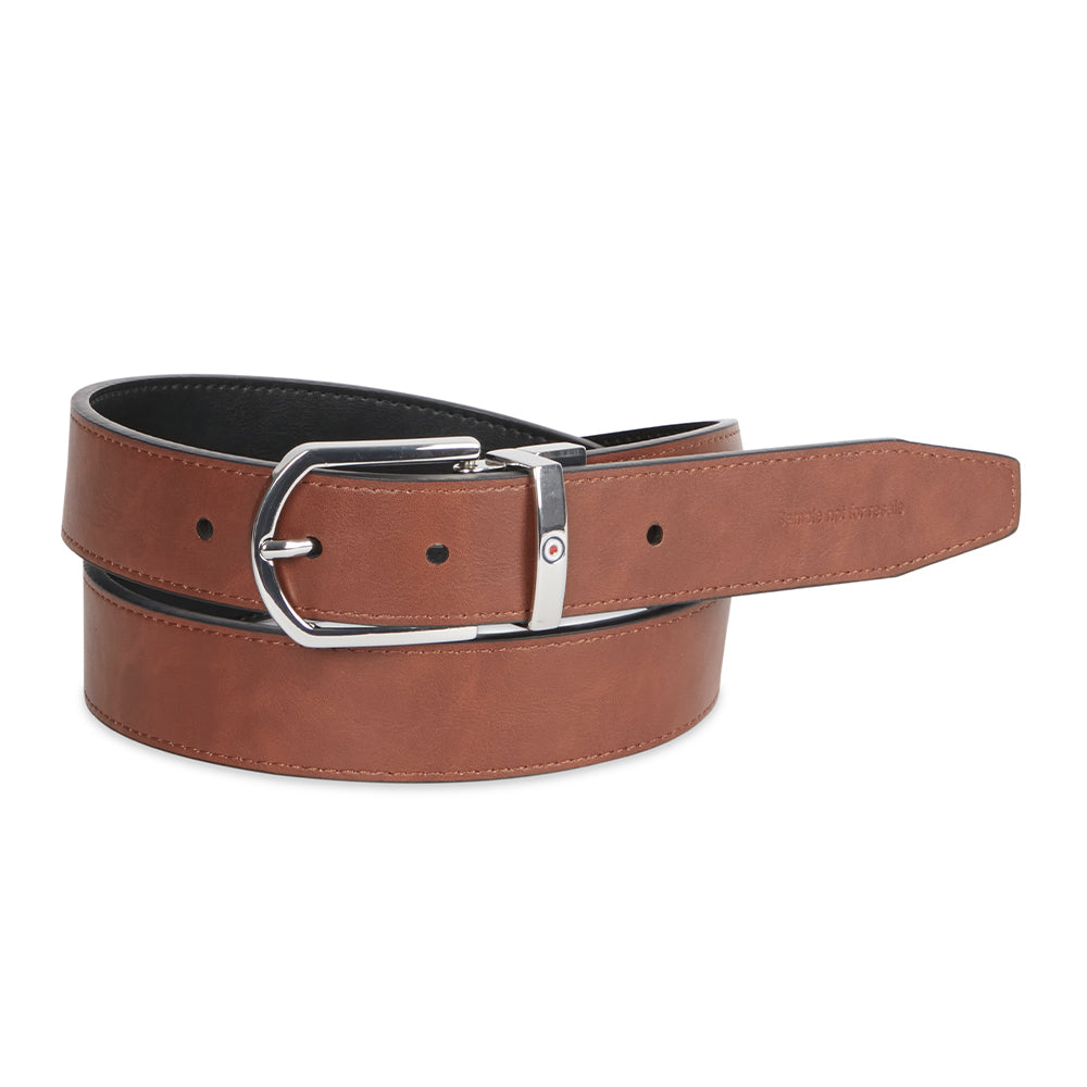 Ben Sherman Men's Reversible Pin Buckle Belt S/30-32" Black/Tan