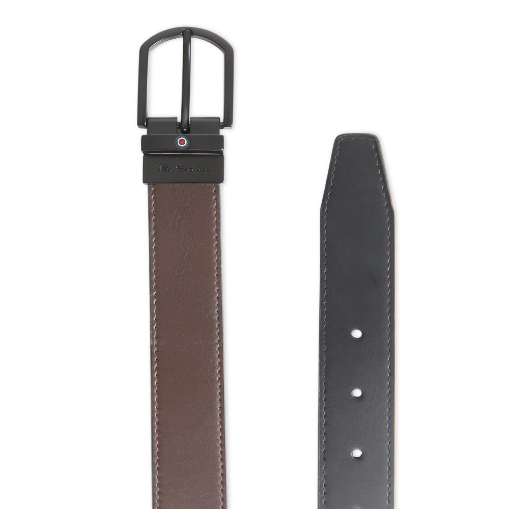 Ben Sherman Men's Reversible Pin Buckle Belt L/38-40" Brown/Black