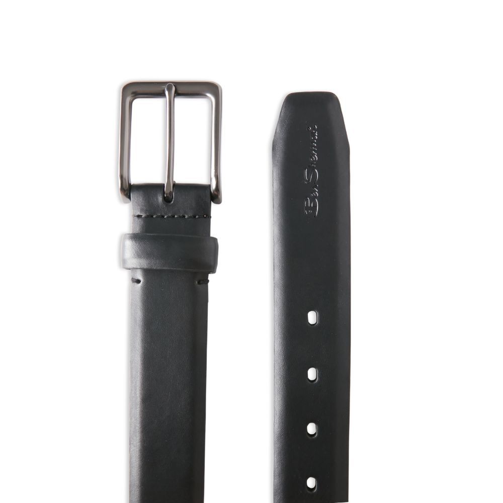Ben Sherman Leather Belt Men's Casual Accessory Black