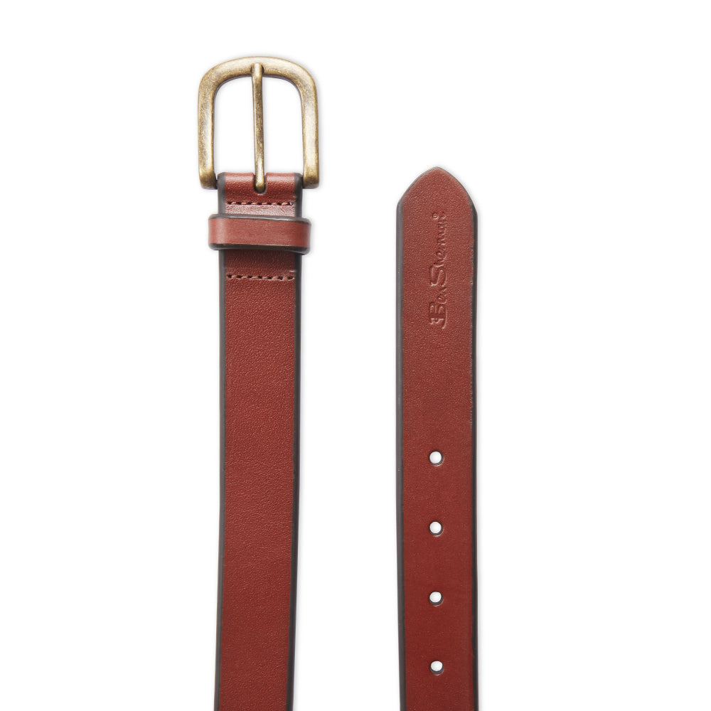 Ben Sherman Men's Leather Pin Buckle Belt L/38-40" Tan