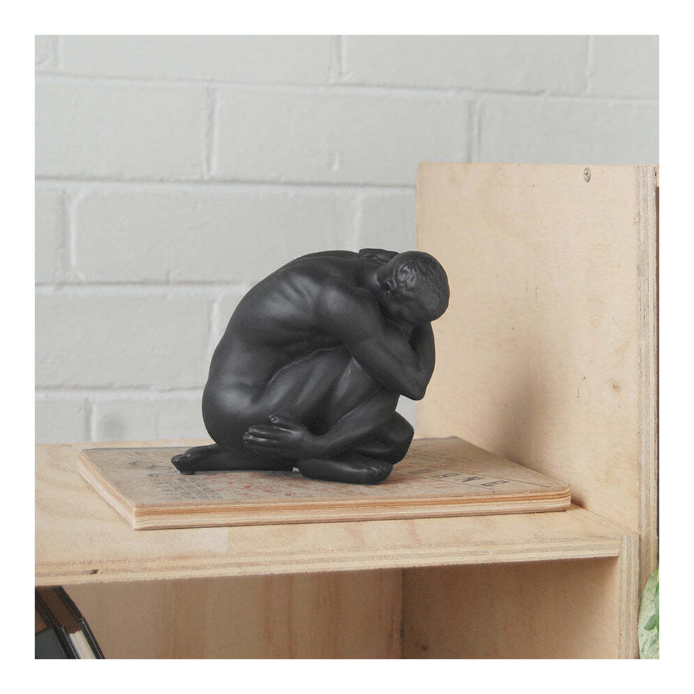 2PK White Moose Resin Body Sculpture Aydian Home Decor - Black