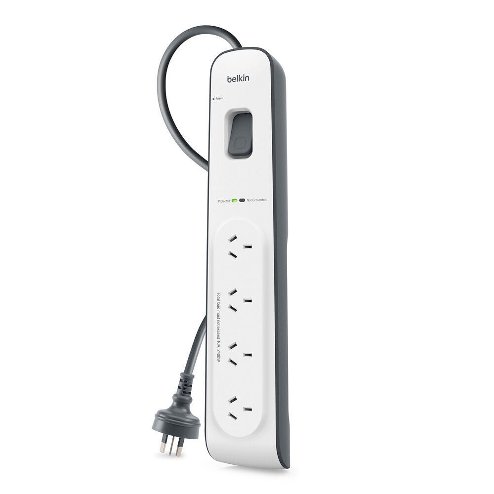 Belkin Surgemaster 2m 4-Outlet Surge Protector - White