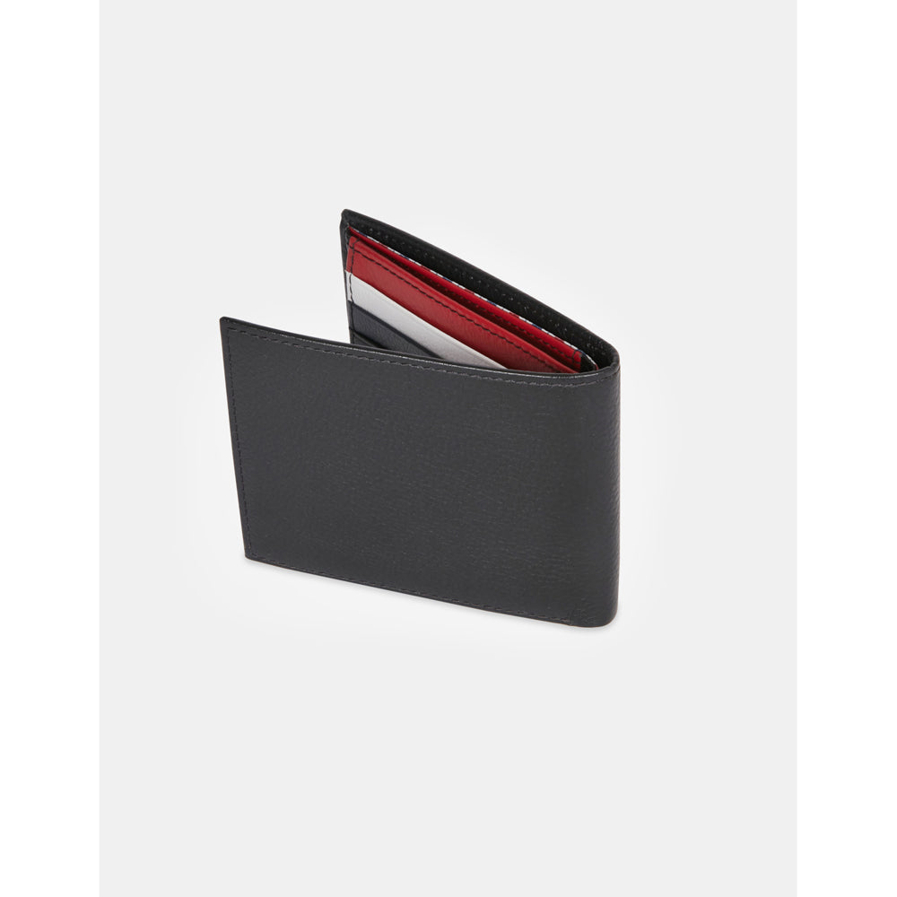 Ben Sherman Men's Tonal Bifold Wallet w/ Flip Leather - Black/Red