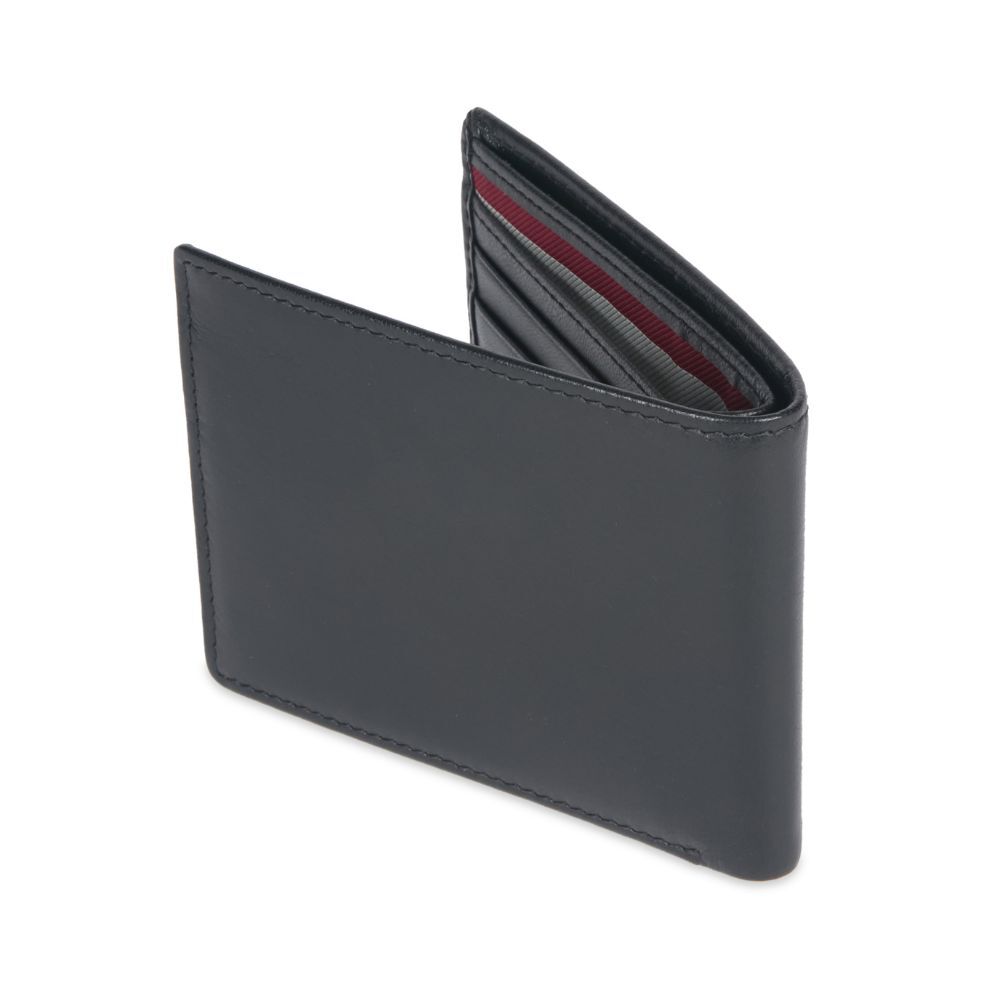Ben Sherman Men's Bi-Fold Wallet Striped Ribbon - Black