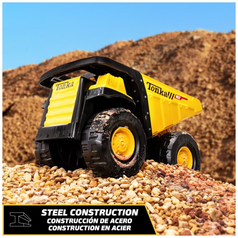 Tonka Steel Classic Toughest Mighty Dump Truck Kids Outdoor Toy 3y+ Yellow