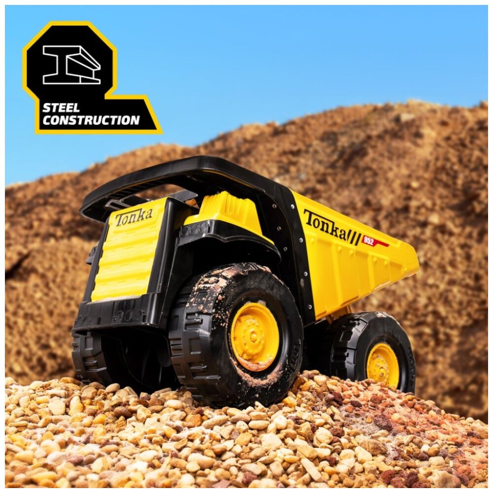 Tonka Steel Classic Toughest Mighty Dump Truck Kids Outdoor Toy 3y+ Yellow