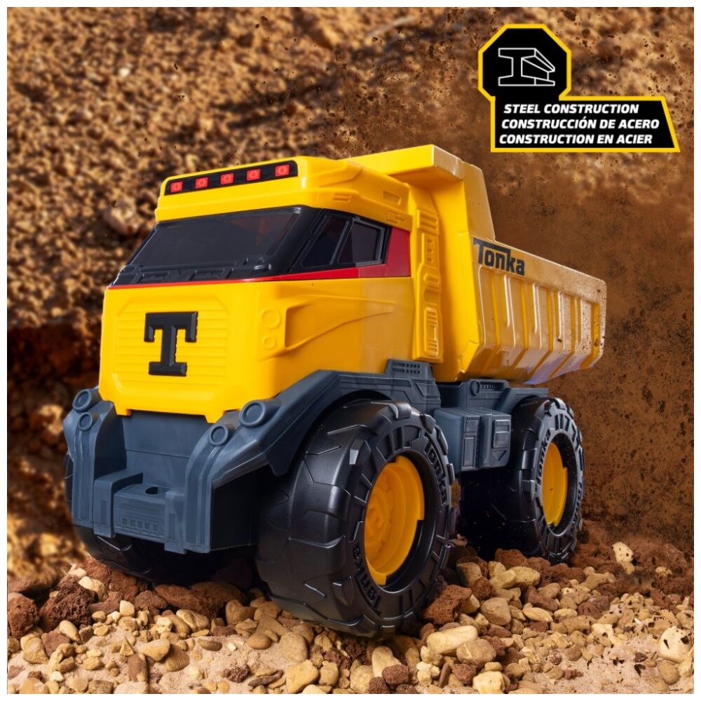 Tonka Futuristic Steel Mighty Dump Truck 1:16 Scale Kids Outdoor Toy 3y+ Yellow