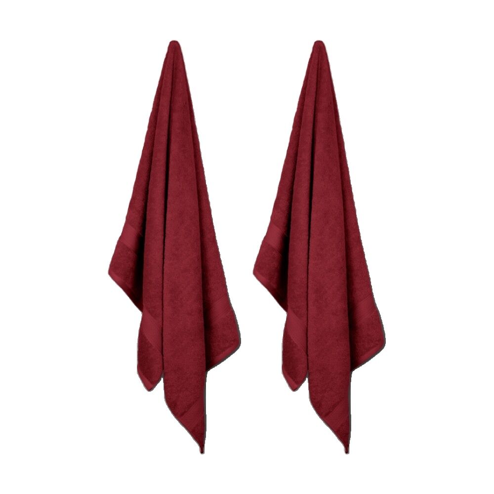 2x Ardor St Regis Collection 68x140cm Bath Towel Soft Cotton Berry