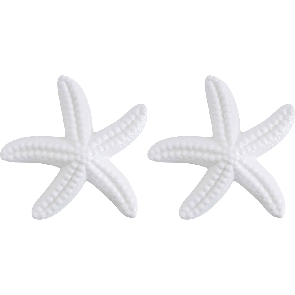 2PK LVD Starfish Ceramic Figurine Home Decor Large White